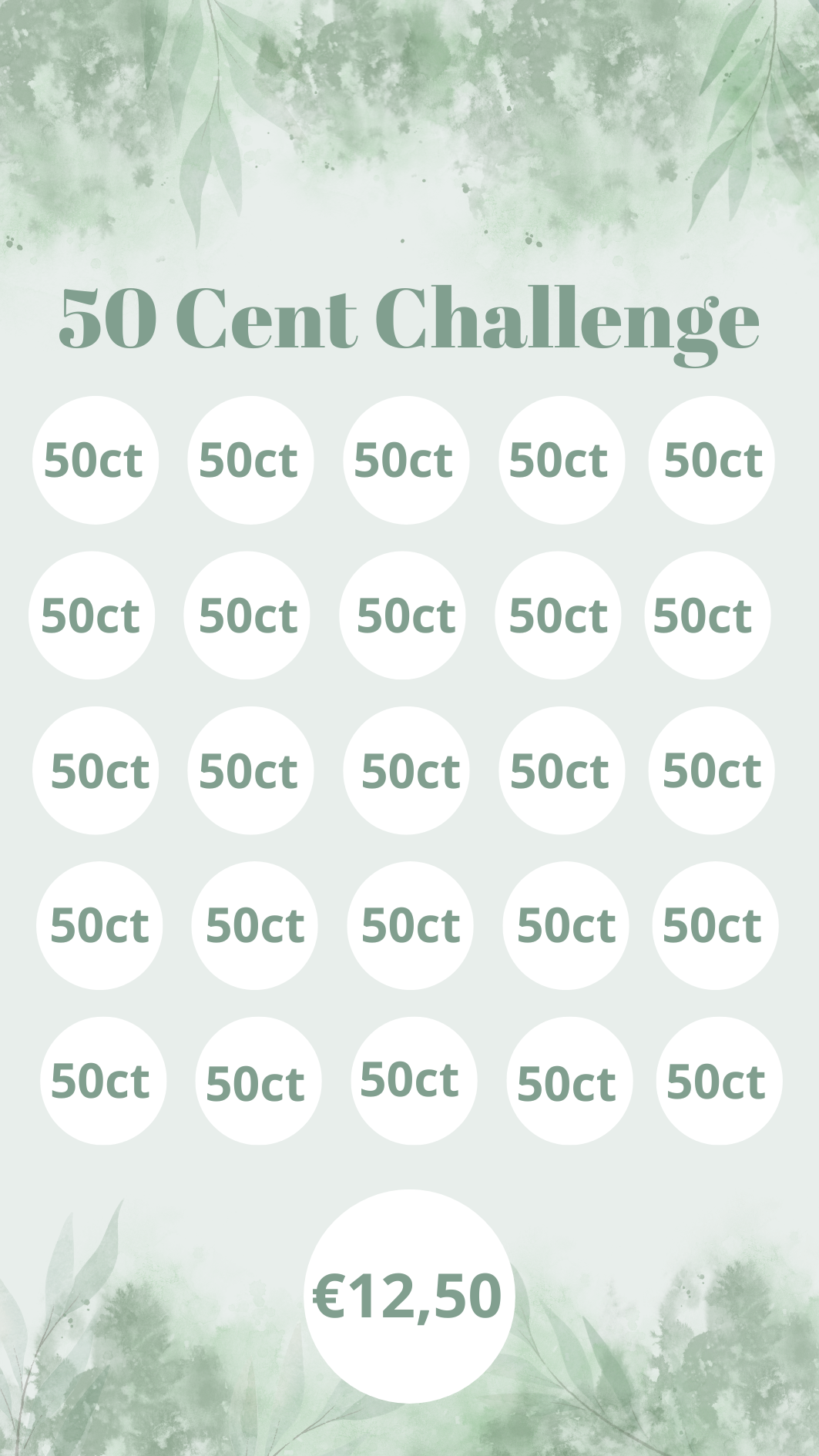 geldchallenges digitaal - 50 cent challenge