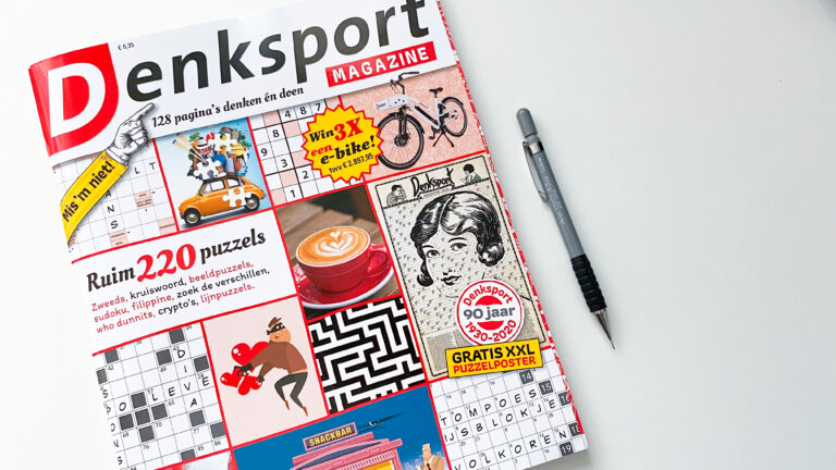 Denksport is 90 jaar en viert dit met het superdikke Denksport Magazine + win
